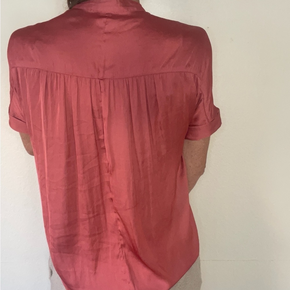 NIC+ZOE Satin Coral Blouse - Picture 7 of 9
